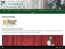 Tablet Screenshot of carrollcountychamber.org